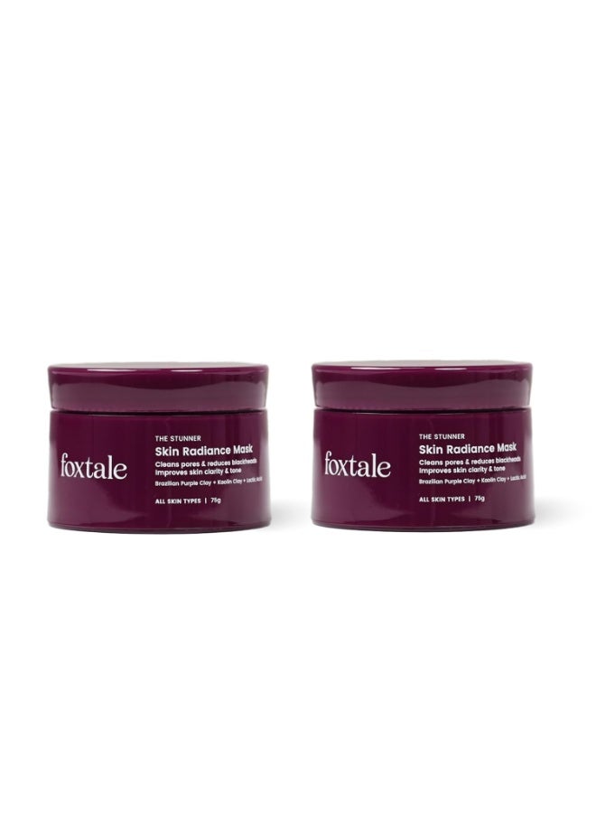 Foxtale- skin Radiance mask (Pack of 2)  All Skin Types | Men & Women- 75g - Image 1